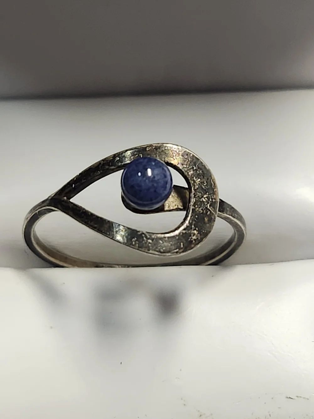 Sterling Silver Sarah Coventry 1976 Sodalite Ring Size 6